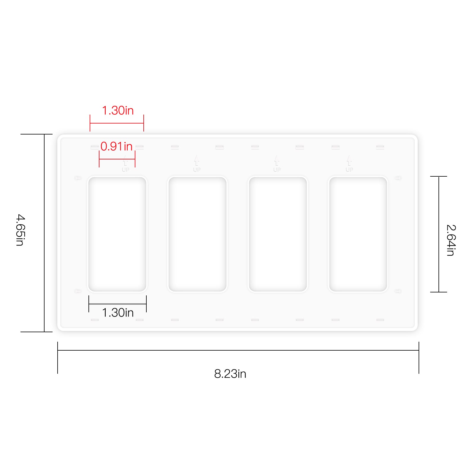 MOES Star Ring Wall Switch Replacement Faceplate Panel