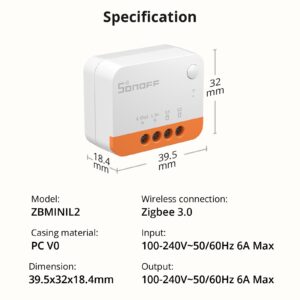 SONOFF ZBMINI Extreme Zigbee Smart Switch ZBMINIL2