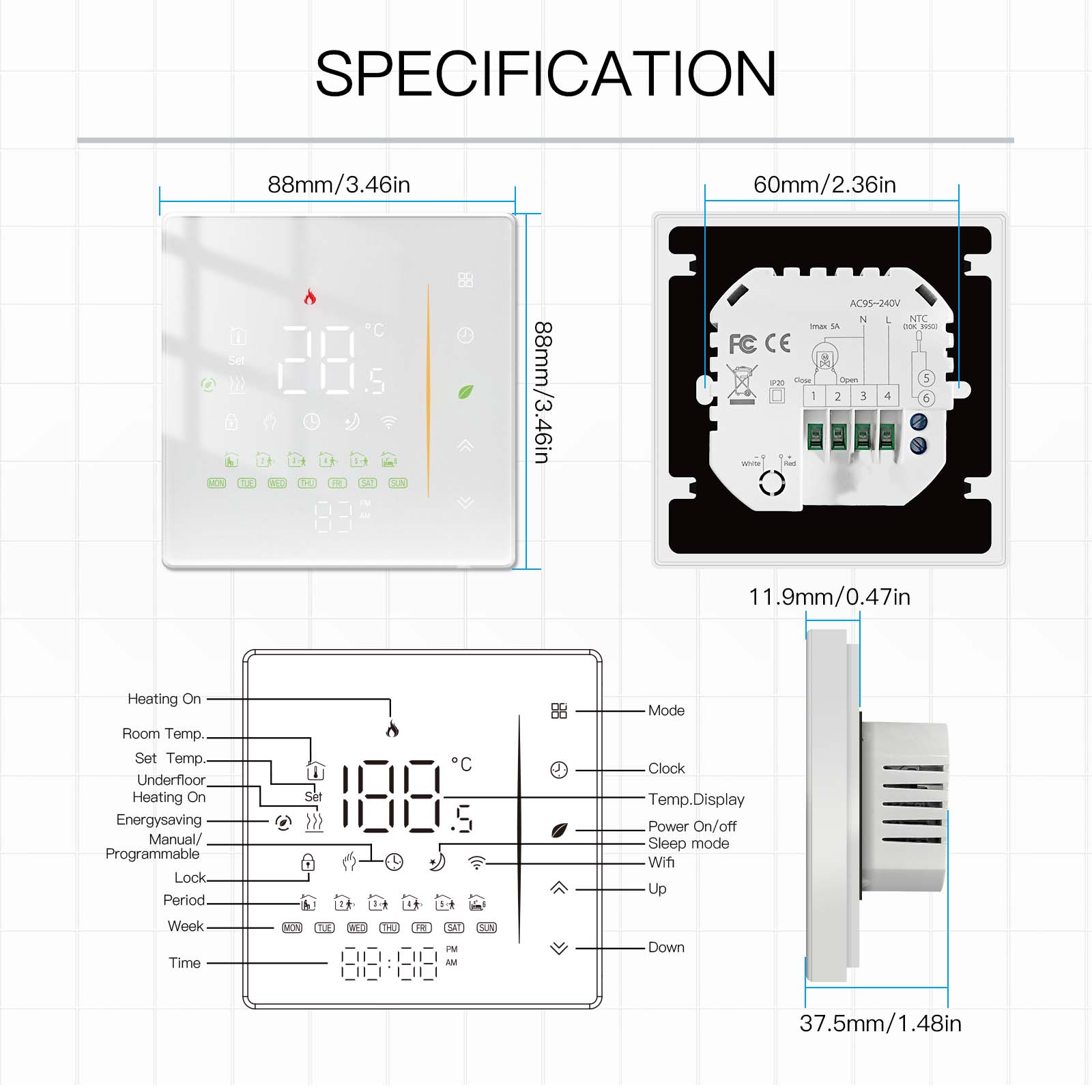 MOES Tuya Zigbee Smart Room Thermostat
