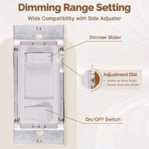 MOES Dimmer Light Switch Single Pole and 3-Way