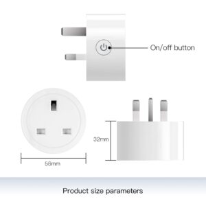 MOES WiFi Smart Power Dimmer Plug UK Standard Socket