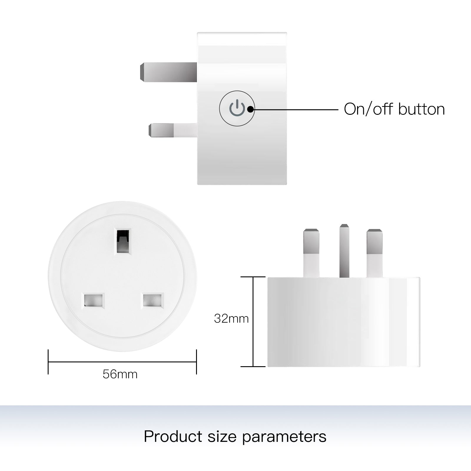 MOES WiFi Smart Power Dimmer Plug UK Standard Socket