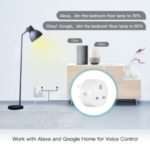 MOES WiFi Smart Power Dimmer Plug UK Standard Socket