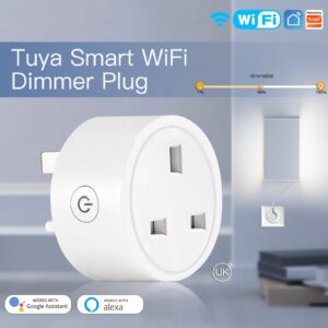 MOES WiFi Smart Power Dimmer Plug UK Standard Socket