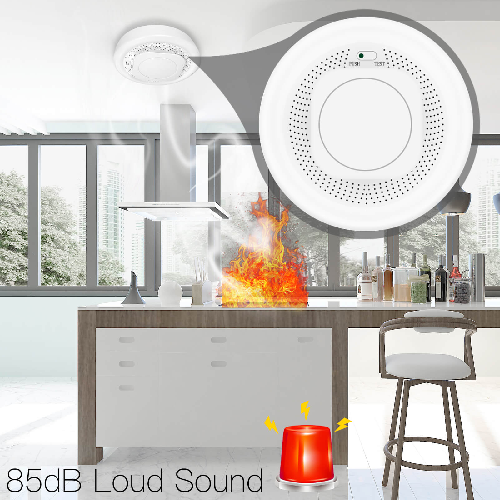MOES ZigBee Smart Smoke Fire Detector Sensor