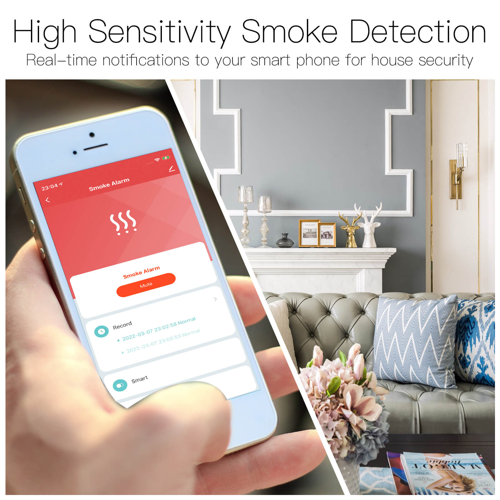 MOES ZigBee Smart Smoke Fire Detector Sensor