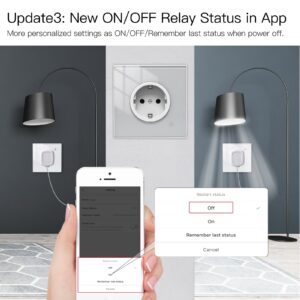 MOES ZigBee Smart Wall Socket with Glass Panel and Power Monitor