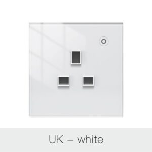 MOES WiFi Smart Wall Socket Glass Touch Panel Outlet Power Monitor