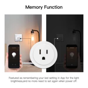 MOES WiFi Smart Power Socket Plug With Brightness Adjust and Timer