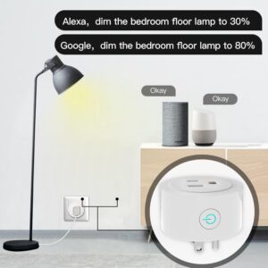 MOES WiFi Smart Power Socket Plug With Brightness Adjust and Timer