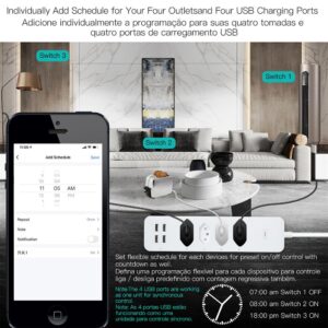 MOES WiFi Smart Power Strip Surge Protector Brazil Version