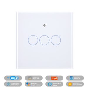 MOES Matter WiFi Smart Light Switch Glass Panel Neutral Wire Required