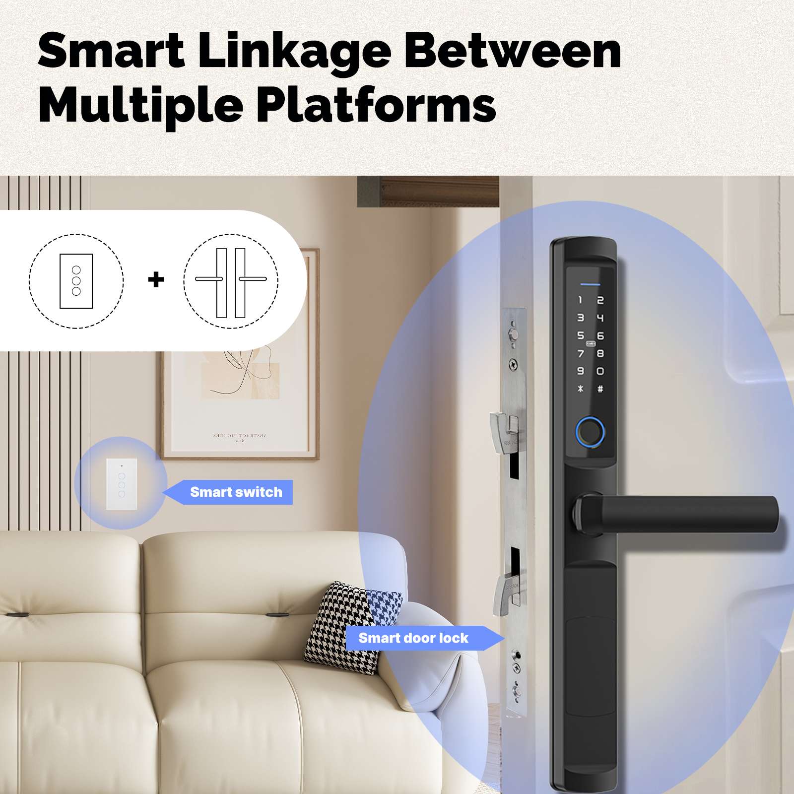 MOES Matter WiFi Smart Light Switch Glass Panel Neutral Required