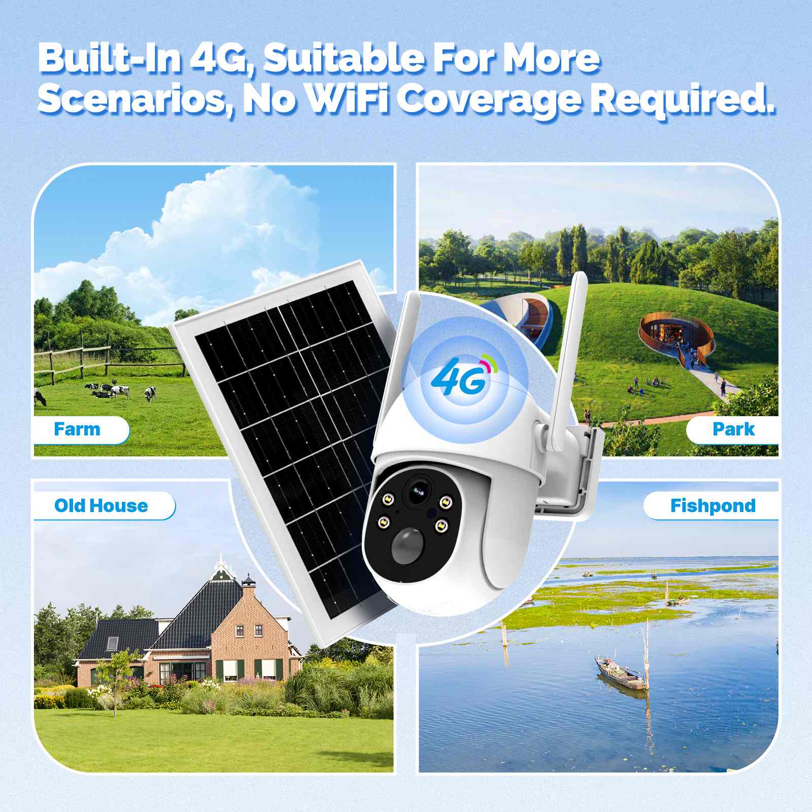 MOES 4G Solar Outdoor PTZ Security Camera