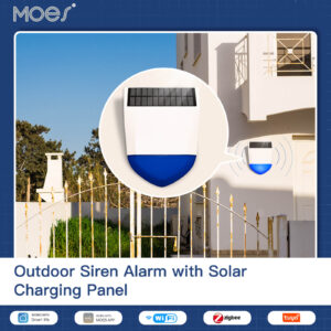 MOES Solar Outdoor Smart Siren Alarm with Light