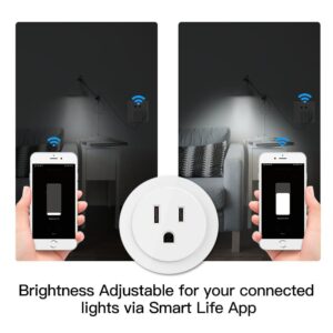MOES WiFi Smart Power Socket Plug With Brightness Adjust and Timer