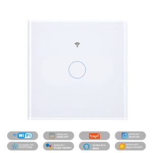MOES Matter WiFi Smart Light Switch Glass Panel Neutral Wire Required