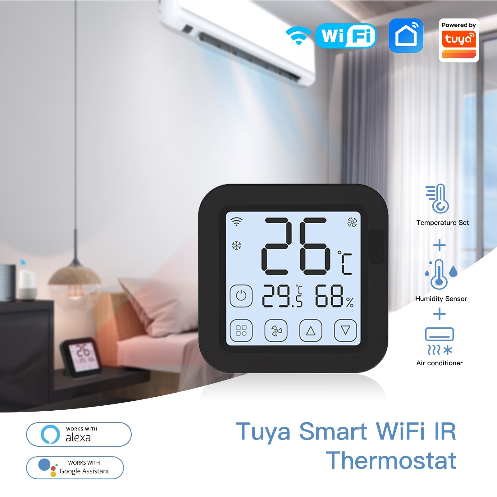 MOES Tuya WiFi Smart IR Thermostat AC Remote Controller