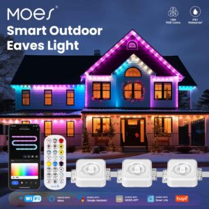 MOES WiFi Smart RGB Outdoor Eaves String LED Lights