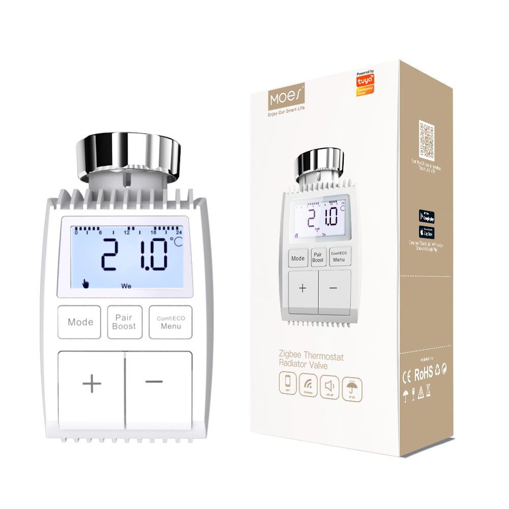 MOES Smart Programmable ZigBee 3.0 Radiator Thermostat Valve