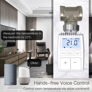MOES Smart Programmable ZigBee 3.0 Radiator Thermostat Valve