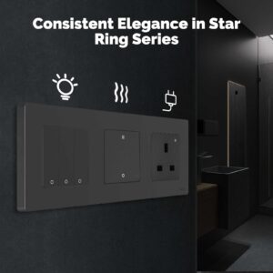 MOES Star Ring ZigBee Smart Double Pole 20A Heater and AC Switch