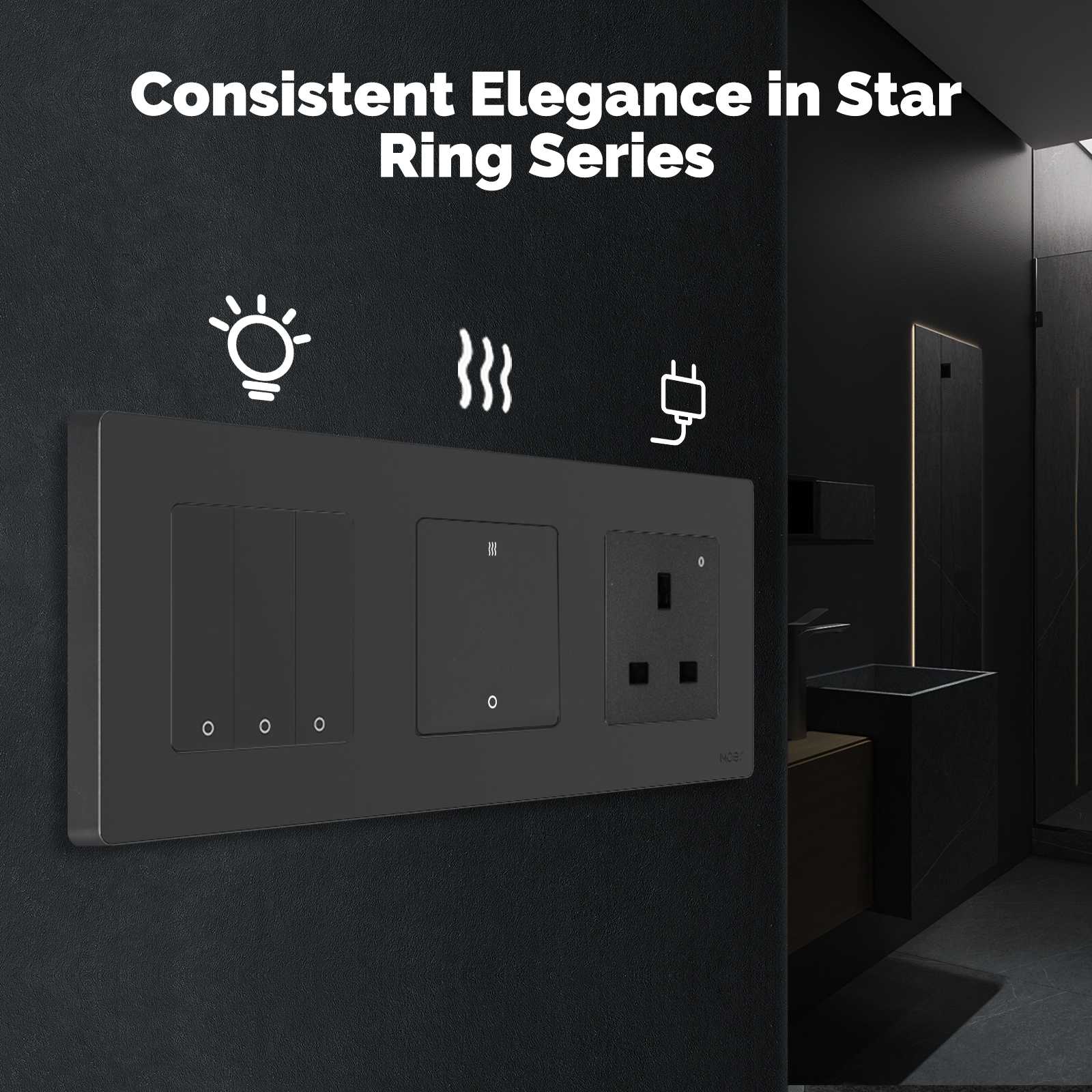 MOES Star Ring ZigBee Smart Double Pole 20A Heater and AC Switch