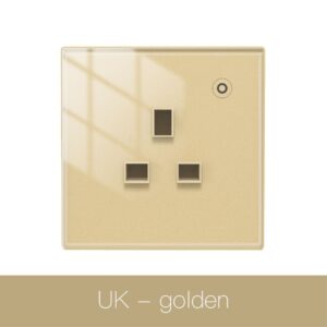 MOES WiFi Smart Wall Socket Glass Touch Panel Outlet Power Monitor