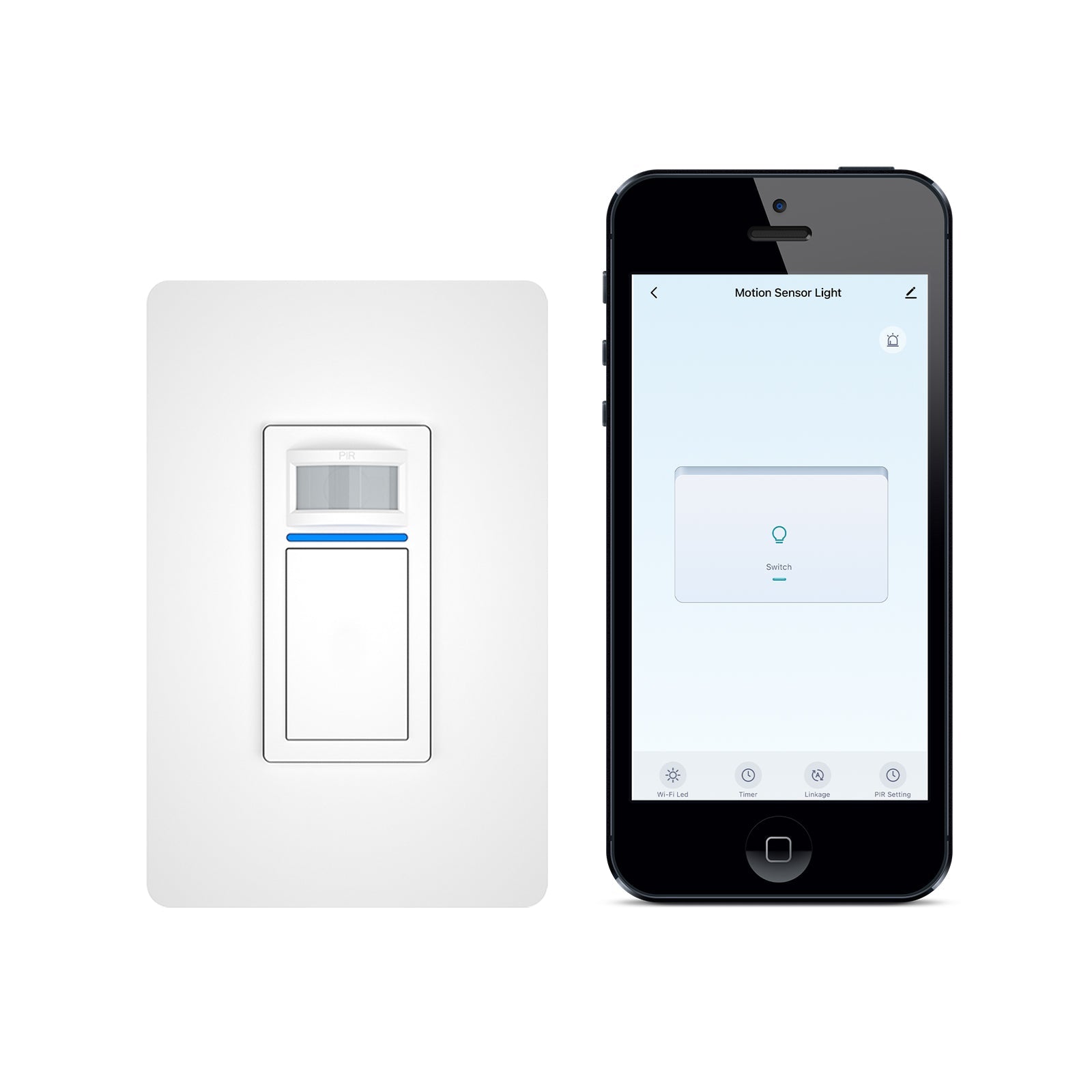 MOES WiFi Smart PIR Motion Sensor Light Switch Single Pole 110-125V