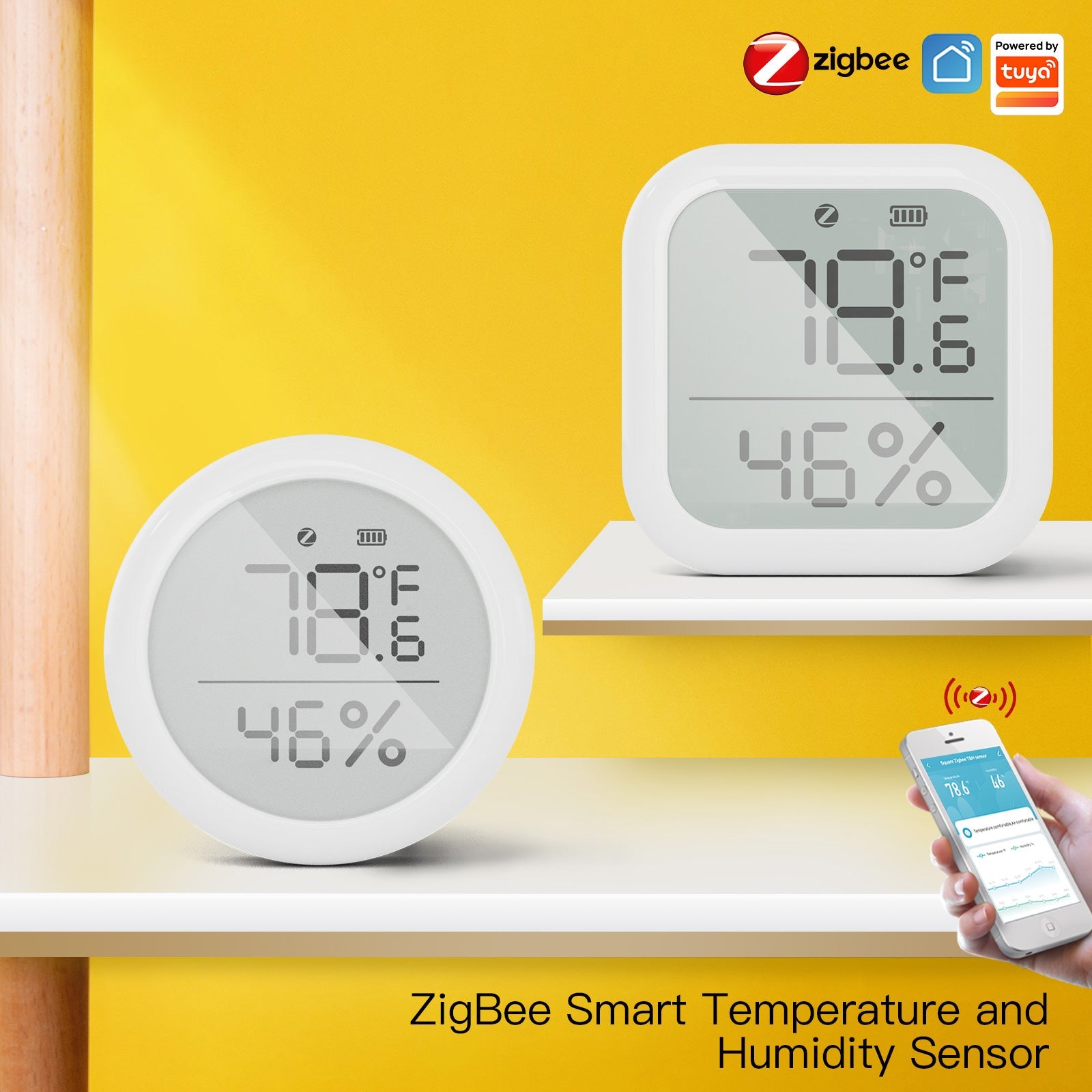 MOES ZigBee Smart Temperature and Humidity Sensor