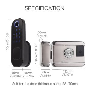 MOES WiFi Tuya Smart Fingerprint Digital Door Lock