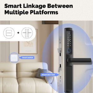 MOES Matter WiFi Smart Light Switch Glass Panel Neutral Wire Required
