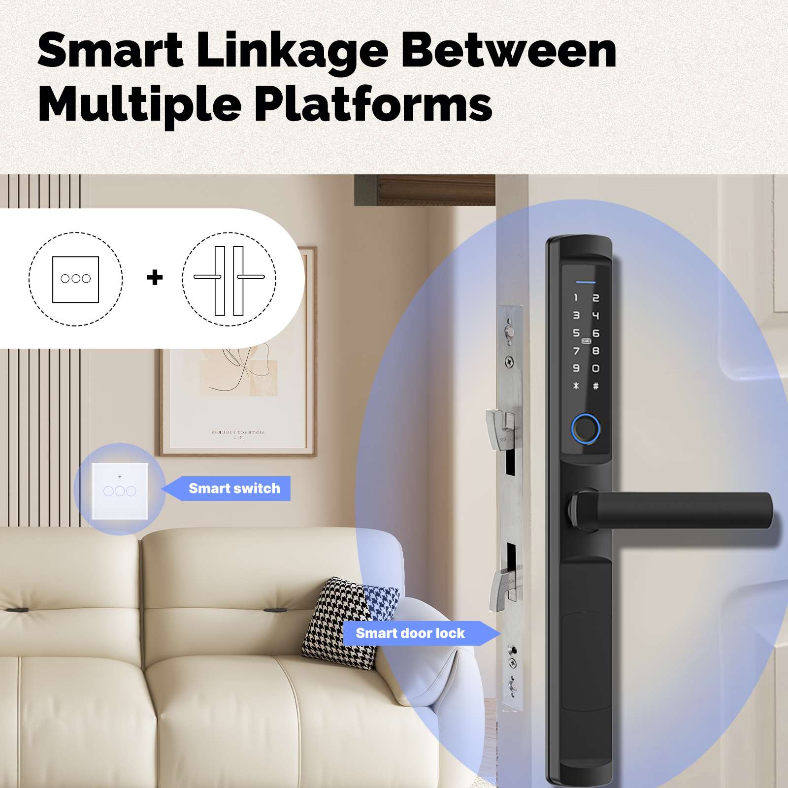 MOES Matter WiFi Smart Light Switch Glass Panel Neutral Wire Required