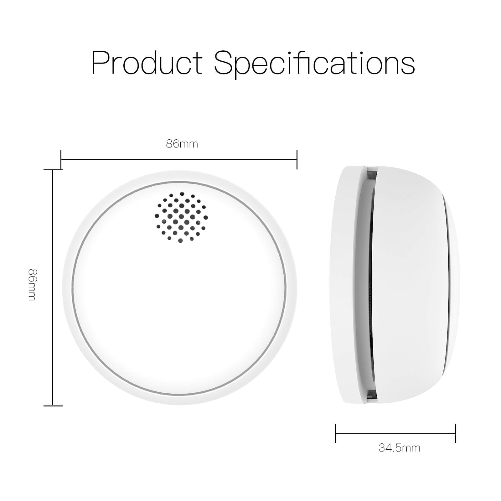 MOES ZigBee Wireless Smart Smoke Detector 85dB Alarm Siren