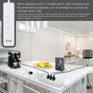 MOES WiFi Smart Power Strip Surge Protector Brazil Version