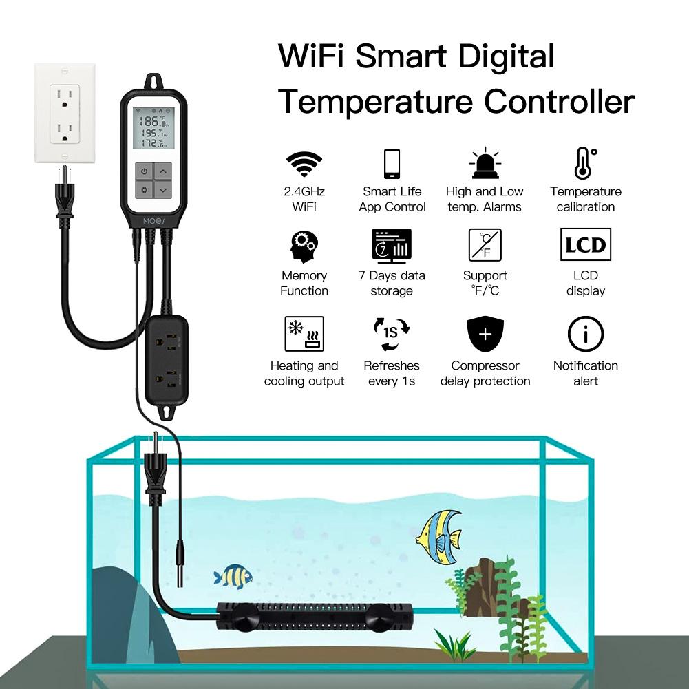 MOES WiFi Digital Temperature Controller Thermostat Outlet Plug