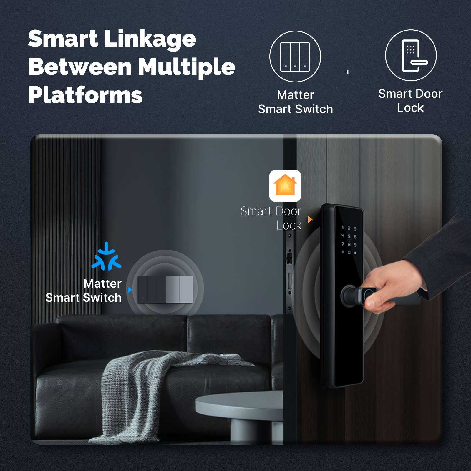 MOES Matter WiFi Smart Push Button Light Switch EU Version