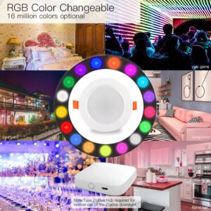 MOES ZigBee Smart LED Downlight RGB W+C Dimmable Spot Light