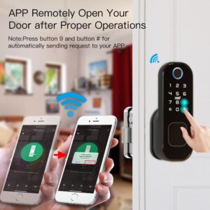 MOES WiFi Tuya Smart Fingerprint Digital Door Lock