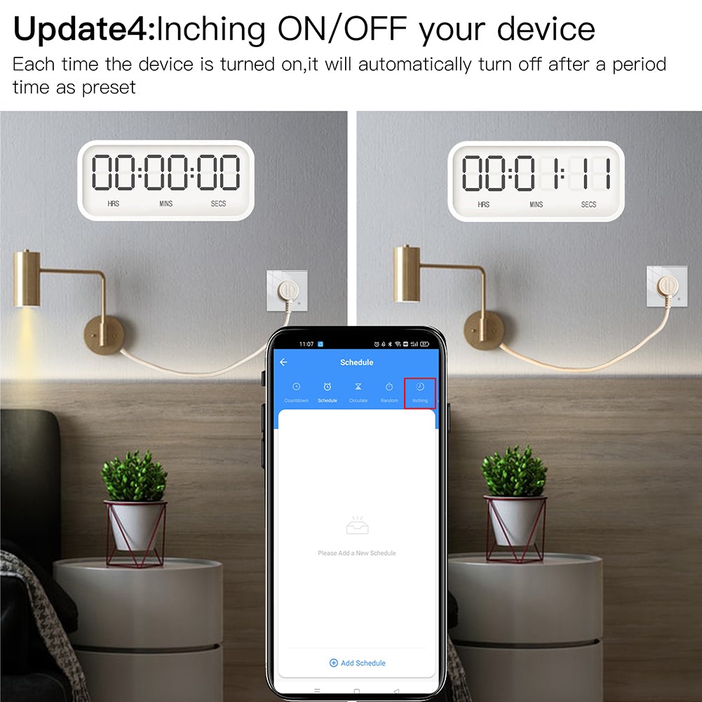 MOES WiFi Smart Wall Socket Glass Touch Panel Outlet Power Monitor