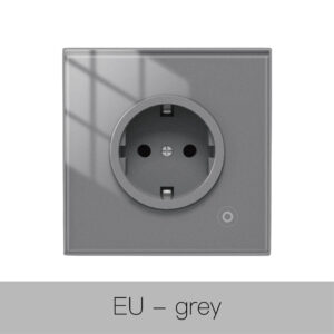 MOES ZigBee Smart Wall Socket with Glass Panel and Power Monitor