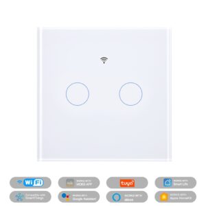 MOES Matter WiFi Smart Light Switch Glass Panel Neutral Wire Required