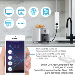 MOES WiFi Smart Power Strip Surge Protector Brazil Version