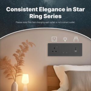 MOES Star Ring Fast Charging PD3.0 GaN Wall Electrical Outlet