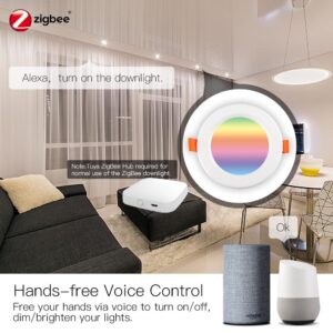 MOES ZigBee Smart LED Downlight RGB W+C Dimmable Spot Light