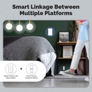 MOES Matter WiFi Smart Light Switch 2.5D Glass Neutral Required US