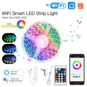 MOES WiFi Smart RGB 5050 LED Light Strip with Remote (5 m)