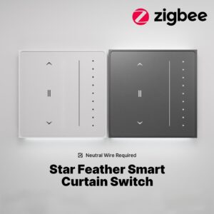 MOES Star Feather Zigbee Smart Curtain Switch EU