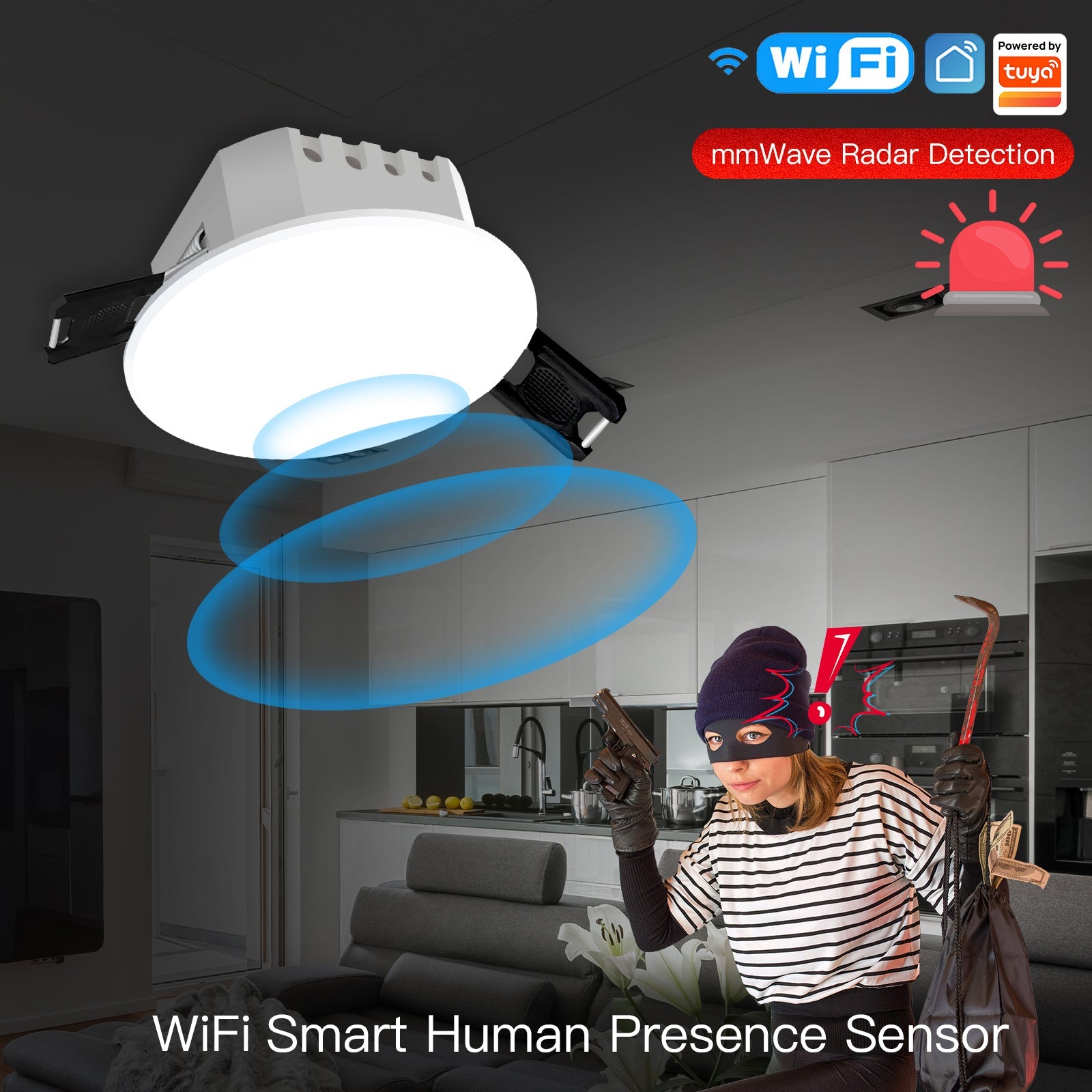 MOES Smart Human Presence Detector PIR mmWave Radar Ceiling Mount