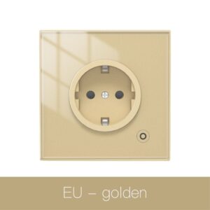 MOES ZigBee Smart Wall Socket with Glass Panel and Power Monitor